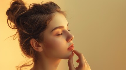 Wall Mural - The serene profile portrait