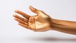 © amol - an isolated hand with golden color on white background