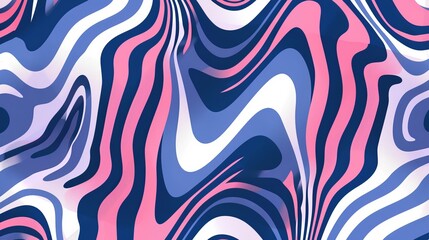 Abstract optical illusion distorted wave design with horizontal stripes in vector format