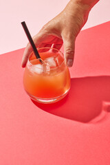 Wall Mural - glass of grapefruit juice