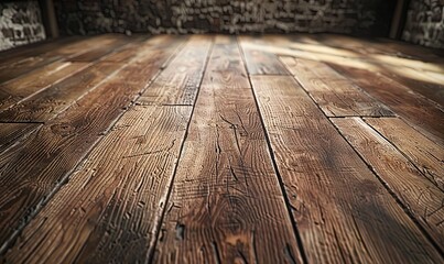 Wall Mural - textured wooden floor with natural texture