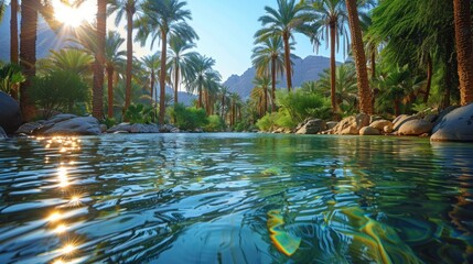 Wall Mural - Tranquil Oasis in the Middle East