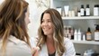 © PondLord - A smiling aesthetician consults with a client, discussing skincare concerns and recommending personalized treatment options.