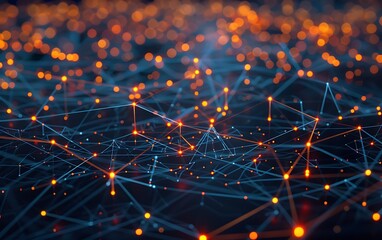 Aufkleber - Abstract Network Connection