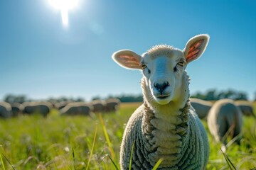 Wall Mural - A Sheep in a Field