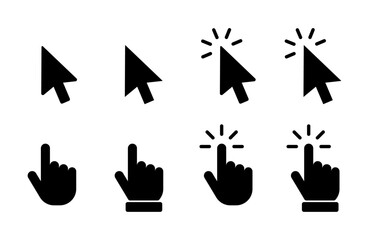 Wall Mural - Cursor icon set. Hand Cursor icons. Click icons