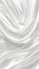 Wall Mural - Abstract background of luxurious, flowing white satin fabric for wedding, fashion, or anniversary