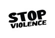 © IT'S ORA CF ID: #078 - Stop Violence stamp grunge red on white background. Print vector design.