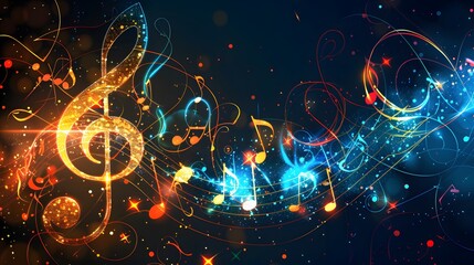 Wall Mural - music note illustration