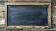 © TheWaterMeloonProjec - Blank blackboard on wood surface with room for text or design