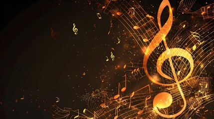 Wall Mural - music note illustration