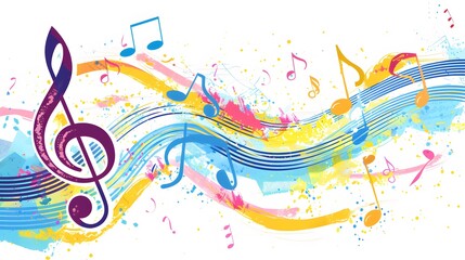 Wall Mural - music note illustration