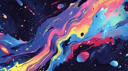 Wall Mural - abstract depiction of the andromeda galaxy