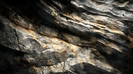 Rock textures illuminated by light