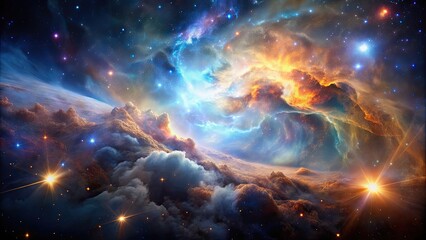 Wall Mural - a mesmerizing view of a luminous gas cloud in deep space, galaxy, nebula, cosmic, space, astronomy, 