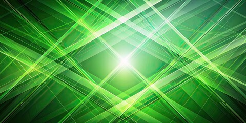 Canvas Print - Abstract green background with intersecting lines, green, abstract, background, lines, geometric, pattern, design, texture