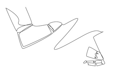 Poster - self drawing animation of single one line drawing robot flying using banknote wing. promising robot 