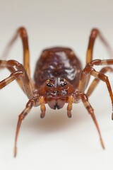 A closeup of a woodlouse spider on a white backgro 43 3 insect, ant, spider, macro, animal, isolated, nature, bug, white, arachnid, closeup, black, brown, close-up, small, leg, ants, antenna, close up