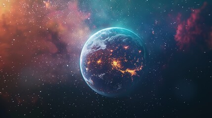 Wall Mural - eyecatching planets of the solar system in the universe