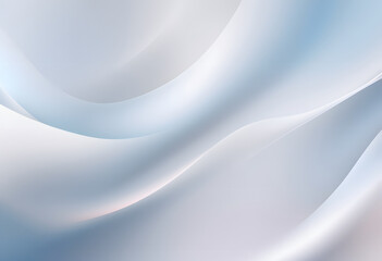 Wall Mural - Abstract background with smooth, flowing white and gray waves creating a soft, elegant texture.