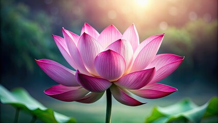 Canvas Print - Pink lotus flower isolated on background, pink, lotus, flower, isolated,background, water lily, nature, beauty, bloom