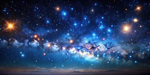 Wall Mural - night sky filled with stars representing the infinite expanse of the universe, space, stars, galaxy,