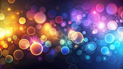 Wall Mural - Abstract background with circles and bokeh effect, abstract, background, circles,bokeh, lights, colorful, design, pattern