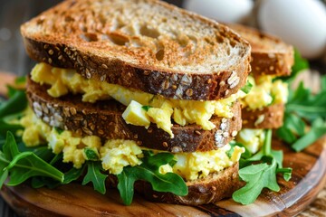 Sticker - Whole grain bread with egg salad sandwiches