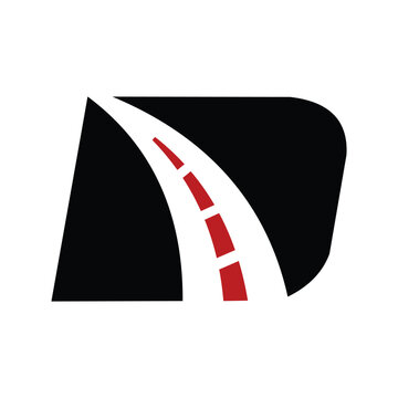 letter d road logo design