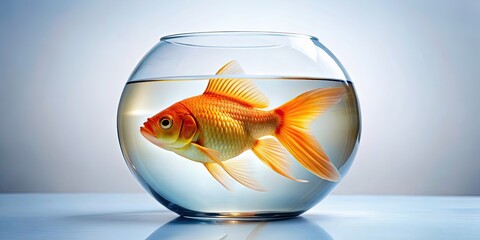 Poster - Gold fish swimming in a background, goldfish, isolated,aquatic, swimming, underwater, marine life, nature, colorful, beauty, vibrant