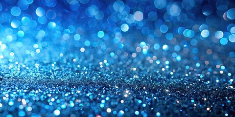 Poster - Blue glitter texture surface background with sparkling particles, glitter, blue, shiny, texture, surface, background