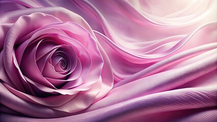 Sticker - Abstract rose in fabric with wavy pink and violet tones, abstract, rose, fabric, wavy, pink, violet, tones, background, texture