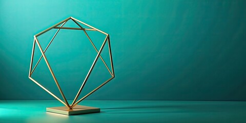 Poster - geometric shape on stand, geometric, shape, three-dimensional, stand, display, abstract, object, isolated, structure