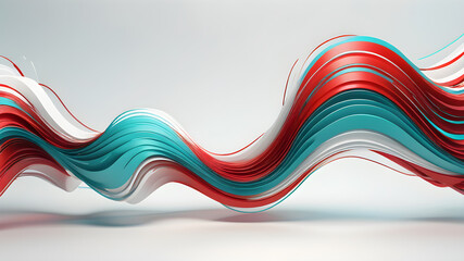 Wall Mural - abstract white teal red wave having space for text ,banner poster web header backdrop design ,wallpaper