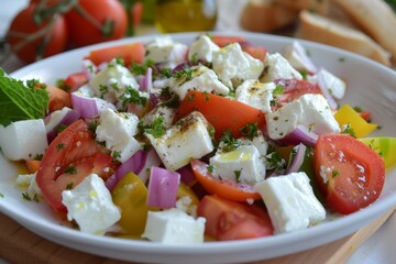 Sticker - Salad with cheese and Arab influences