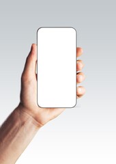 Poster - Hand holding smart phone with blank screen