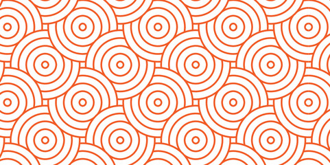 Vector overlapping Pattern Minimal diamond geometric brown and yellow waves abstract wave line. seamless tile stripe overlap creative retro circle line fabric pattern background.