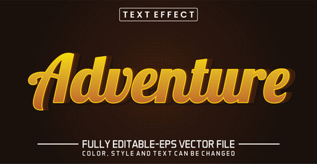 Poster - Adventure yellow font Text effect editable