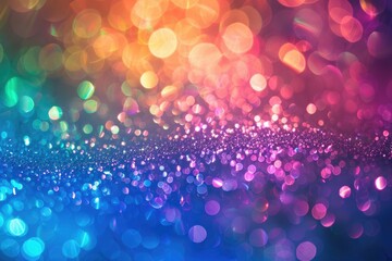 Poster - A vibrant, glowing background that shimmers like a rainbow, AI generated