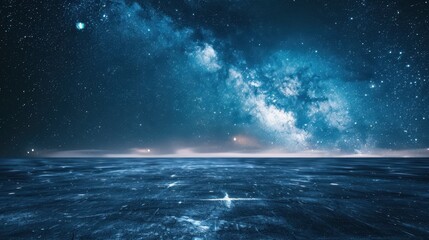 Wall Mural - Milky Way Galaxy Above a Vast Expanse