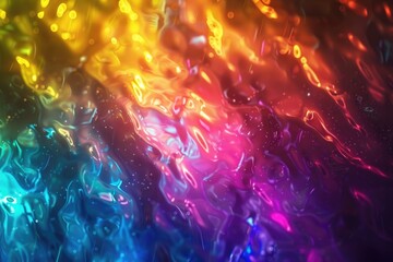 Poster - Colorful bokeh background with sparkles, perfect for adding a touch of magic to your designs, A vibrant, glowing background that shimmers like a rainbow, AI generated
