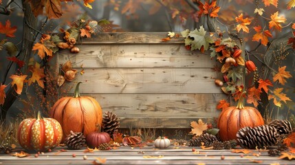 Customizable elements  Blank signs and Decorate with fall themes for custom messages.