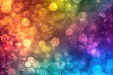 Poster - Bright bokeh background with sparkles, great for enhancing the visual appeal of your projects, A vibrant, glowing background that shimmers like a rainbow, AI generated