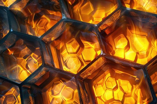 Energetic honeycomb composition, generated