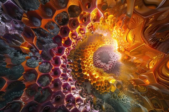 Energetic honeycomb composition, generated