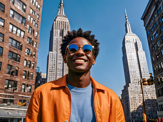 a man wearing sunglasses and a jacket 