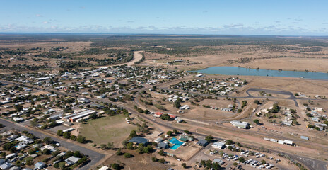 Wall Mural - Thw town of hughenden in western Queernsland, Australia.