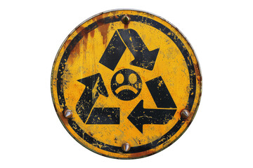 Biohazard dangerous sign isolated on transparent background