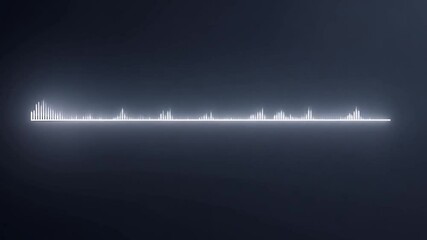 Poster - This white audio waveform displayed on a dark grey background. Technology background