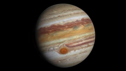 Wall Mural - jupiter planet rotating in its own orbit. universe science astronomy.